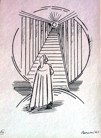 Borsos Miklós: Dante illusztrációk (Isteni színjáték) VIII