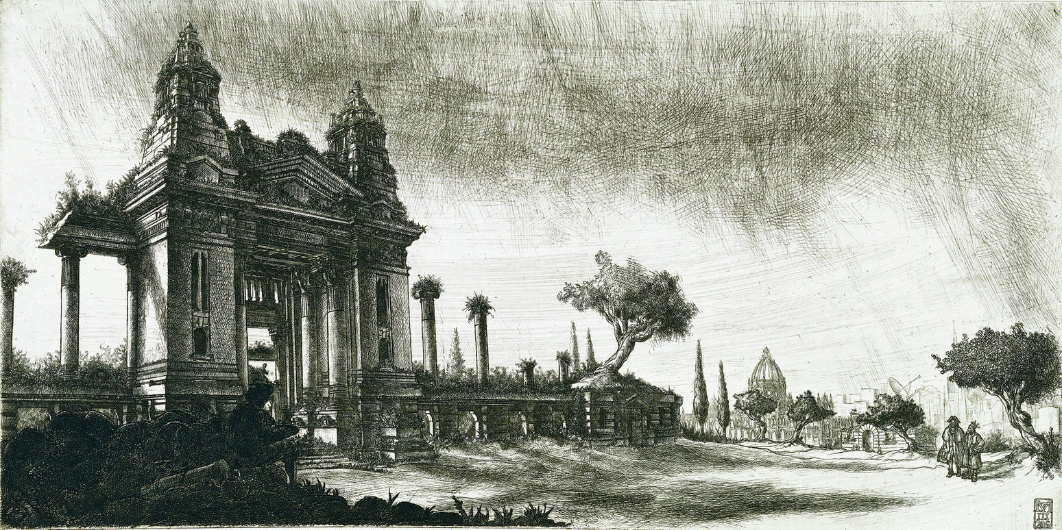 Takáts Márton: Budapest, Tözsde palota (Hommage á Piranesi)