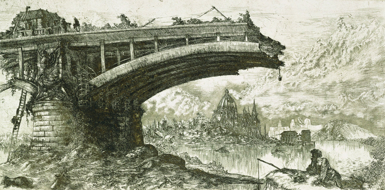 Takáts Márton: Budapest, Margit híd (Hommage á Piranesi)
