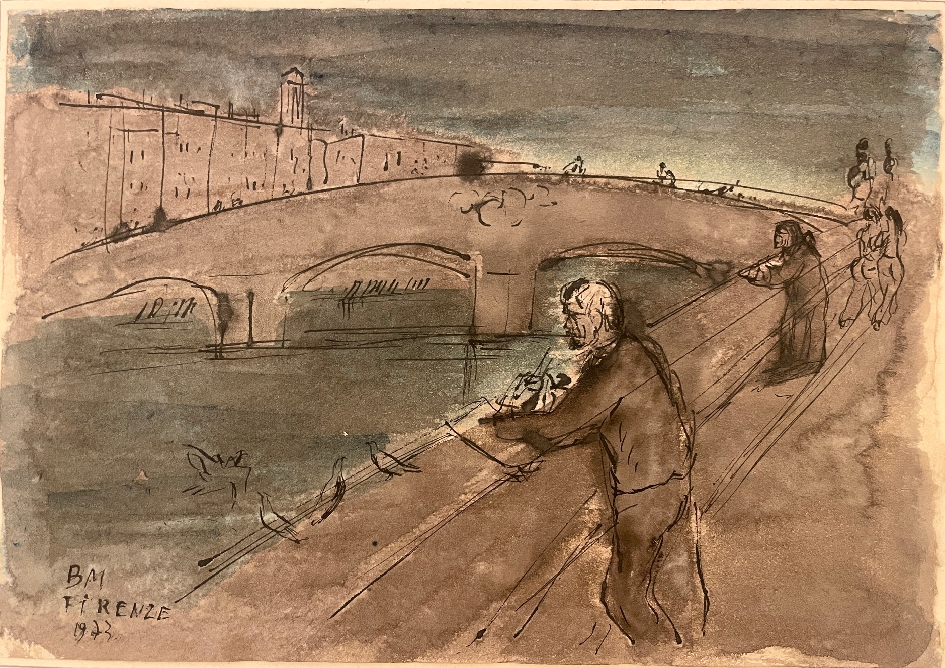 Borsos Miklós: Firenze, Arno part