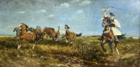 Csergezán Pál: Lovas a Pusztában