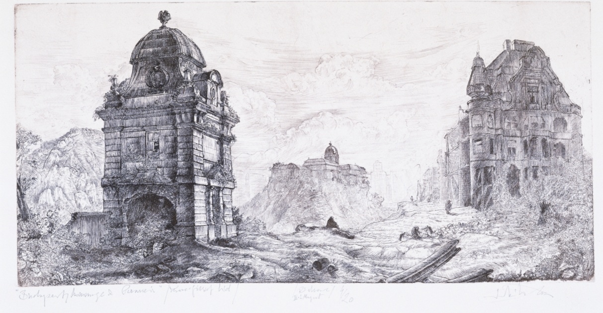 Takáts Márton: Budapest, hommage á Piranesi, Ferenc József híd